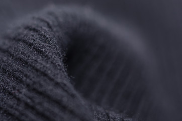 Black sweater fabric textile material texture macro blur background