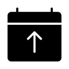 Calendar Upload Interface UI UX Software App vector icon