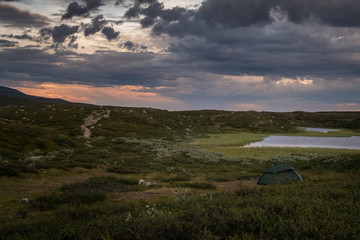 tent site in northern sweden - Sitojaure-Saltoluokta