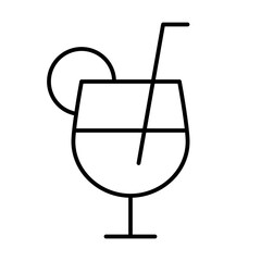 Cocktail Glass Bar Restaurant Drink Club vector icon