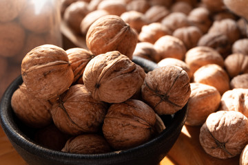 Still life with star anise and walnuts