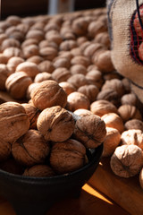 Still life with star anise and walnuts