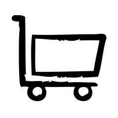 Cart Supermarket Commercial Marketing Business Office Agency Advertisement vector icon