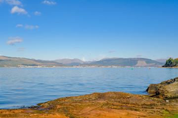 Fototapeta na wymiar Dunoon Kilgreggan & Strone from Inverkip Scotland.