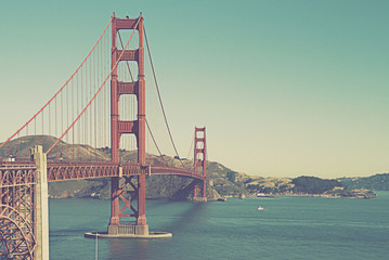 Golden Gate Bridge , San Francisco USA-vintage effect filter style picture