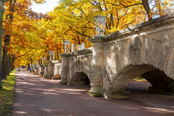 Catherine park in autumn, Tsarskoe Selo (Pushkin), Saint Petersburg, Russia