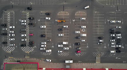aerial view of the Parking lot in front of the store © Alexander Lupin