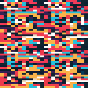Pixel Style Brick Background