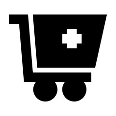 Obraz premium Cart Add Commerce Market Shop Supermarket vector icon