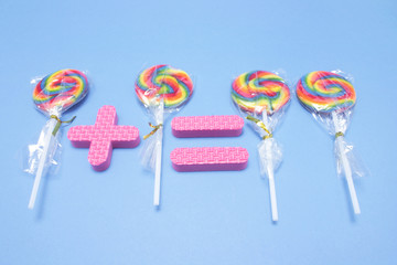 Lollipops with Math Symbols