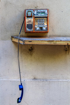 Old style romanian public phone