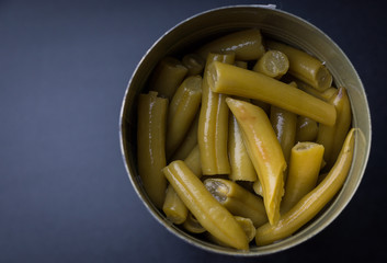 Green beans in their can