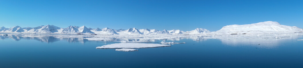 Fototapeta na wymiar Arctic seascape panorama 