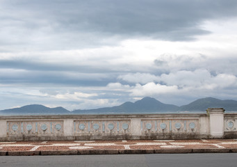 Obraz premium A famosa mureta de santos litoral de são paulo na praia