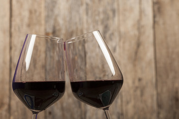 red wine bottle and glasses