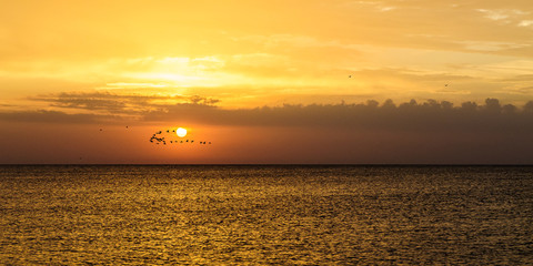 Sunset iver Black See shore in Jupiter town (Romania) © Ralfik D