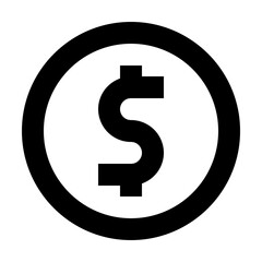 Coin Dollar Finance Money Exchequer Cash vector icon
