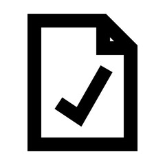 Fototapeta premium Document File Checked Gui Web vector icon