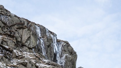 Fototapeta na wymiar Icicles on Mountain - Kirkstone Pass UK