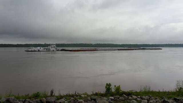Tugboats on the Mississippi at Memhis, tennessee