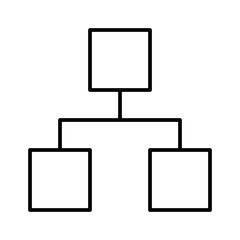 Delegation Organigram Structure Diagram vector icon