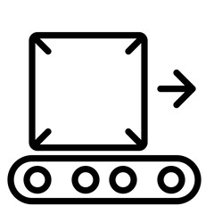 Conveyor Belt Logistics Goods Carry Factory vector icon
