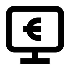 Display Euro Commerce Market Shop Supermarket vector icon