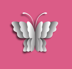 Logo Butterfly of layers paper cut