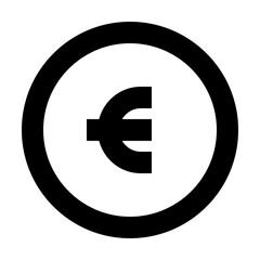 Coin Euro Finance Money Exchequer Cash vector icon