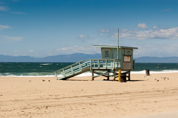 Lifeguard Tower at Redondo Beach, California