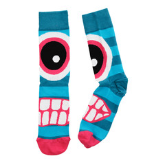 Colored socks on a white background