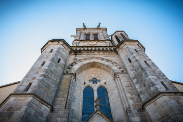 Fototapeta na wymiar architectural detail of Saint Jean-Baptiste Church in Montaigu