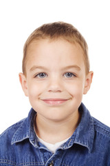 portrait of a boy isolated on white