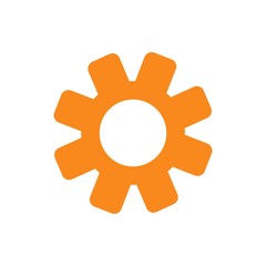 Settings icon with additional gears icon, vector illustration.