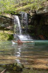 Fototapeta na wymiar Natural swimming hole in forest
