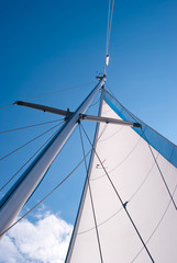 Mast of a sailing yacht