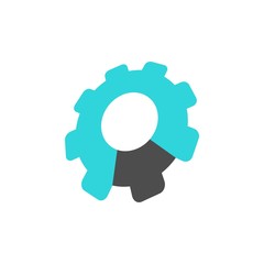 gear Icon vector flat design template