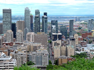 Obraz premium Vue sur Montréal du parc Mont Royal, Québec