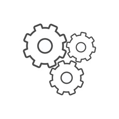 Gear Line Vector Icon