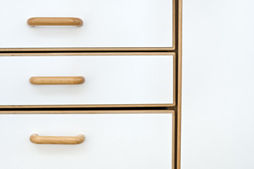 Close-up of kitchen cabinet drawer