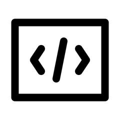 Code Application Development Programming Software vector icon