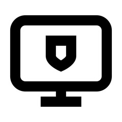 Display Secure Server Security Data Computer vector icon