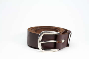 Brown leather belt