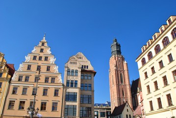 Fototapeta na wymiar Historyczne centrum Wrocławia