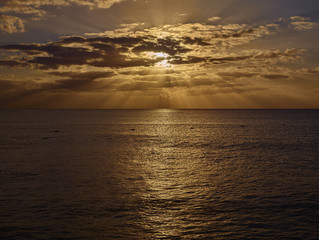 Sunrise on ocean 042