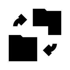 Folder Directory Sync Gui Web vector icon