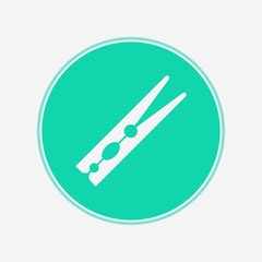 Fototapeta premium Clothespins vector icon sign symbol