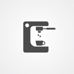 Coffee machine vector icon sign symbol