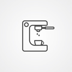 Coffee machine vector icon sign symbol