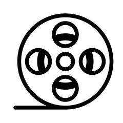 Film Reel Cinema Movie Theater Film vector icon